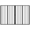 vidaXL Hondenhek 2 pcs Zwart 60 x 80 cm Gegalvaniseerd staal