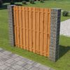 vidaXL Schuttingpaneel met gabion palen 180x180 cm grenenhout