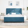 vidaXL Boxspringbed met matras Donkerblauw 200 x 180 cm Polyester