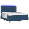 vidaXL Boxspring bed met matras met hoofdeinde Blauw 180 x 200 cm Stof