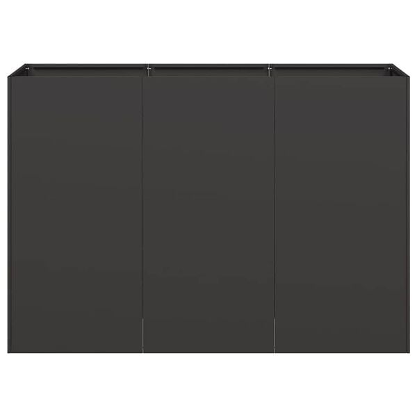 vidaXL Plantenbak 120x40x80 cm koudgewalst staal zwart