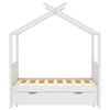 vidaXL Kinderbedframe met lade massief grenenhout 70x140 cm wit