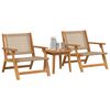 vidaXL Tuinstoelen met Tafel 3 pcs Beige 45 x 45 x 40 cm