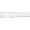 vidaXL Schanskorfmuur met deksels 300x50x50 cm gegalvaniseerd staal