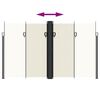 vidaXL Windscherm uittrekbaar 200x1000 cm cr&egrave;mekleurig