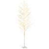 vidaXL Berkenboom LED 672 LED's warmwit 400 cm wit