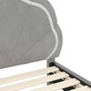 vidaXL Bedframe voor kinderen met hoofdbord Lichtgrijs 80 x 160 cm