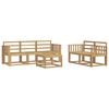 vidaXL Buiten bankenset 6 pcs Wit 59 x 59 x 37 cm Massief Acaciahout