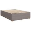 vidaXL Boxspring met matras stof taupe 160x200 cm