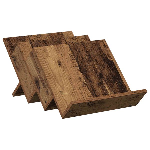 vidaXL Tijdschrift Rek Oudhout 53 x 40 x 28.5 cm Bewerkt hout