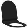 vidaXL Toiletzitting Verstelbaar Zwart 50 x 36,5 x 5 cm Polypropyleen