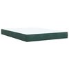 vidaXL Boxspring met matras fluweel donkergroen 140x200 cm