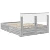 vidaXL Bedframe met hoofdeinde Grijs Sonoma 135 x 190 cm Bewerkt hout