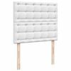 vidaXL Boxspring met matras en LED kunstleer wit 120x190 cm