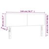 vidaXL Hoofdbord LED 144x5x78/88 cm stof taupe