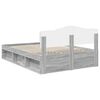 vidaXL Bedframe Grijs Sonoma 140 x 190 cm Massief grenenhout