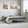 vidaXL Bedframe met hoofdbord metaal wit 193x203 cm