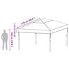 vidaXL Gazebo Dekking Vervanging Doorzichtig 400 x 300 x 32 cm PVC