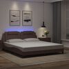 vidaXL Bedframe "Viana" met LED zonder matras bruin 180x200 cm