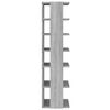vidaXL Schoenenrek 27,5x27x102 cm bewerkt hout grijs sonoma
