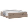 vidaXL Ottoman bed met matrassen 160x200cm kunstleer cappuccinokleurig