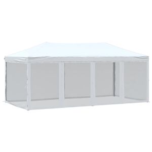 vidaXL Partytent inklapbaar met zijwanden 3x6 m wit