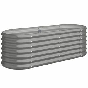 vidaXL Plantenbak 114x40x36 cm gegalvaniseerd staal grijs