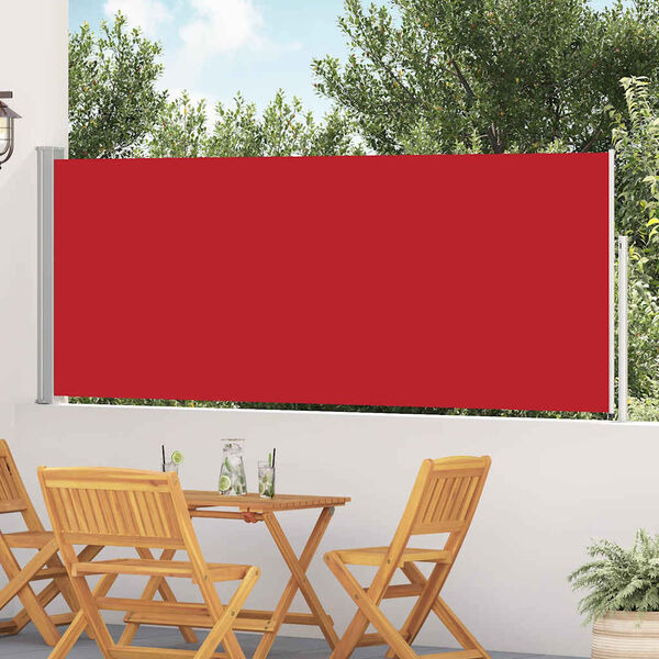 vidaXL Tuinscherm uittrekbaar 120x500 cm rood