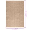vidaXL Vloerkleed ZIZUR binnen en buiten 140x200 cm jute look