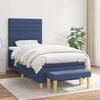 vidaXL Boxspring met matras stof blauw 80x200 cm