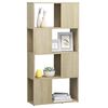 vidaXL Boekenkast/kamerscherm 60x24x124,5 cm bewerkt hout sonoma eiken