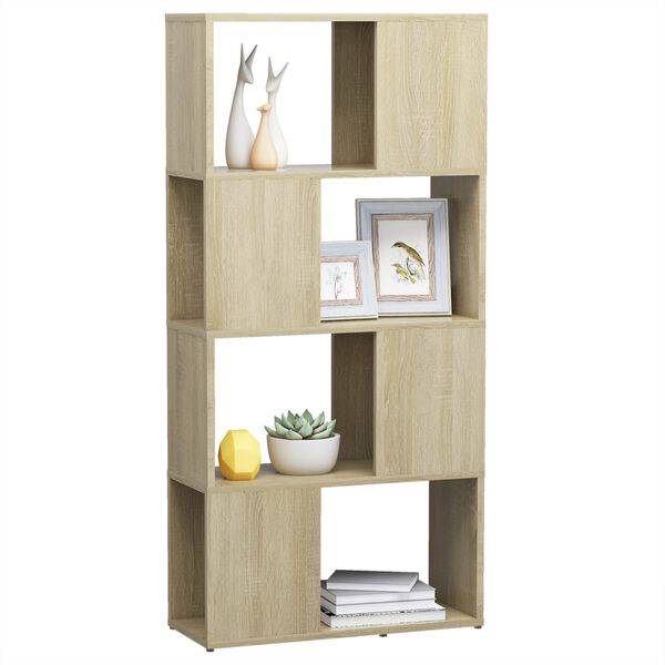 vidaXL Boekenkast/kamerscherm 60x24x124,5 cm bewerkt hout sonoma eiken