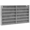 vidaXL Vitrinekast 100x8,5x58 cm bewerkt hout betongrijs