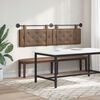 vidaXL Hangend Hoofdeinde Cappuccino 190 x 55 x 5 cm Nep Leer