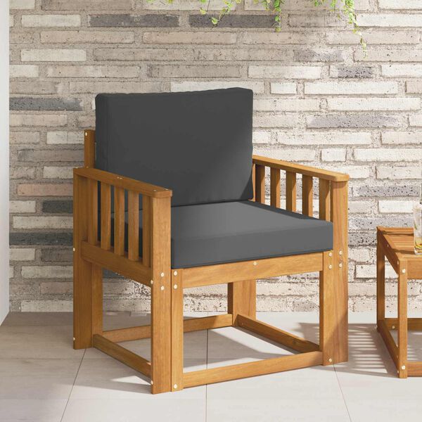 vidaXL Tuinbank Massief Acaciahout en Polyester Naturel