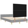vidaXL Bedframe met hoofdeinde Lichtgrijs 120 x 190 cm Stof