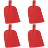 vidaXL Schep Hoofd 4 pcs Rood 32 x 24,5 cm Gepoedercoat staal