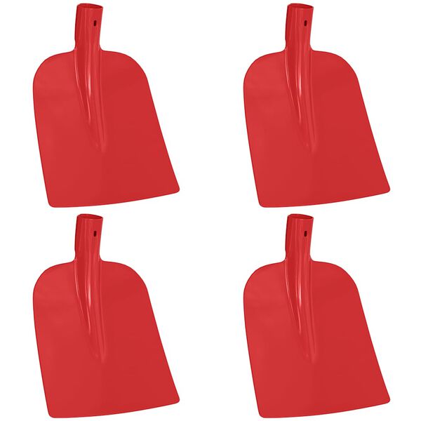 vidaXL Schep Hoofd 4 pcs Rood 32 x 24,5 cm Gepoedercoat staal