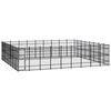 vidaXL Hondenkennel 66,36 m&sup2; staal