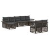 vidaXL Tuinbankenset 9 st Grijs poly rattan