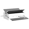 vidaXL Kippen Treadle Voeder Zilver 75 x 53 x 20,5 cm