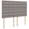 vidaXL Boxspring met matras stof taupe 140x190 cm