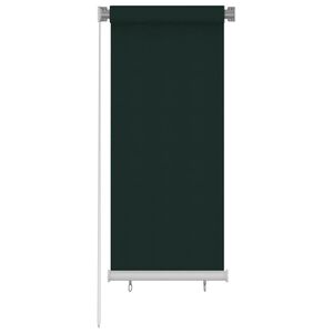vidaXL Rolgordijn voor buiten 65(B)x140(H) cm HDPE donkergroen