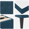vidaXL Bedframe met matras met hoofdeinde Blauw 120 x 190 cm Fluweel