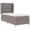 vidaXL Boxspringbed met Matras Donkergrijs 90x190 cm Taupe 80 x 200 cm