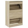 vidaXL Schoenenkast 60x34x96,5 cm bewerkt hout sonoma eikenkleurig