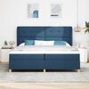 vidaXL Boxspringbed met Matras Donkergrijs 90x190 cm Blauw Stof