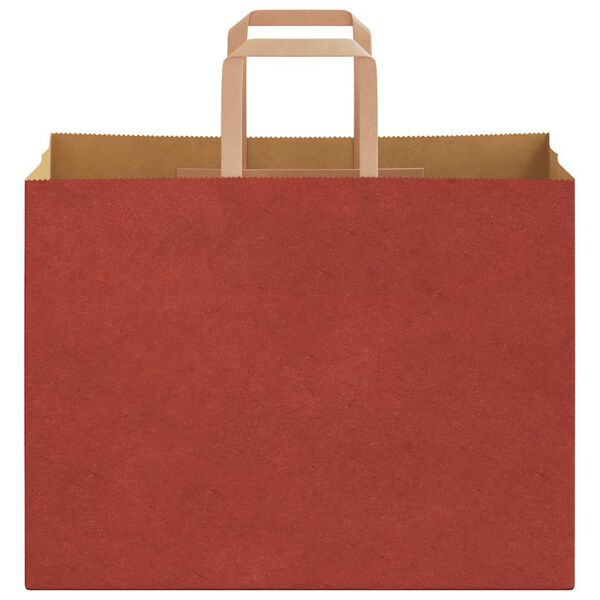 vidaXL Papieren zakken 250 st met hengsels 32x17x25 cm rood
