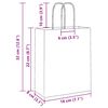vidaXL Papieren zakken 250 st met hengsels 18x8x22 cm wit
