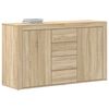 vidaXL Dressoir met lade Sonoma Eiken 120 x 36 x 69 cm Bewerkt hout
